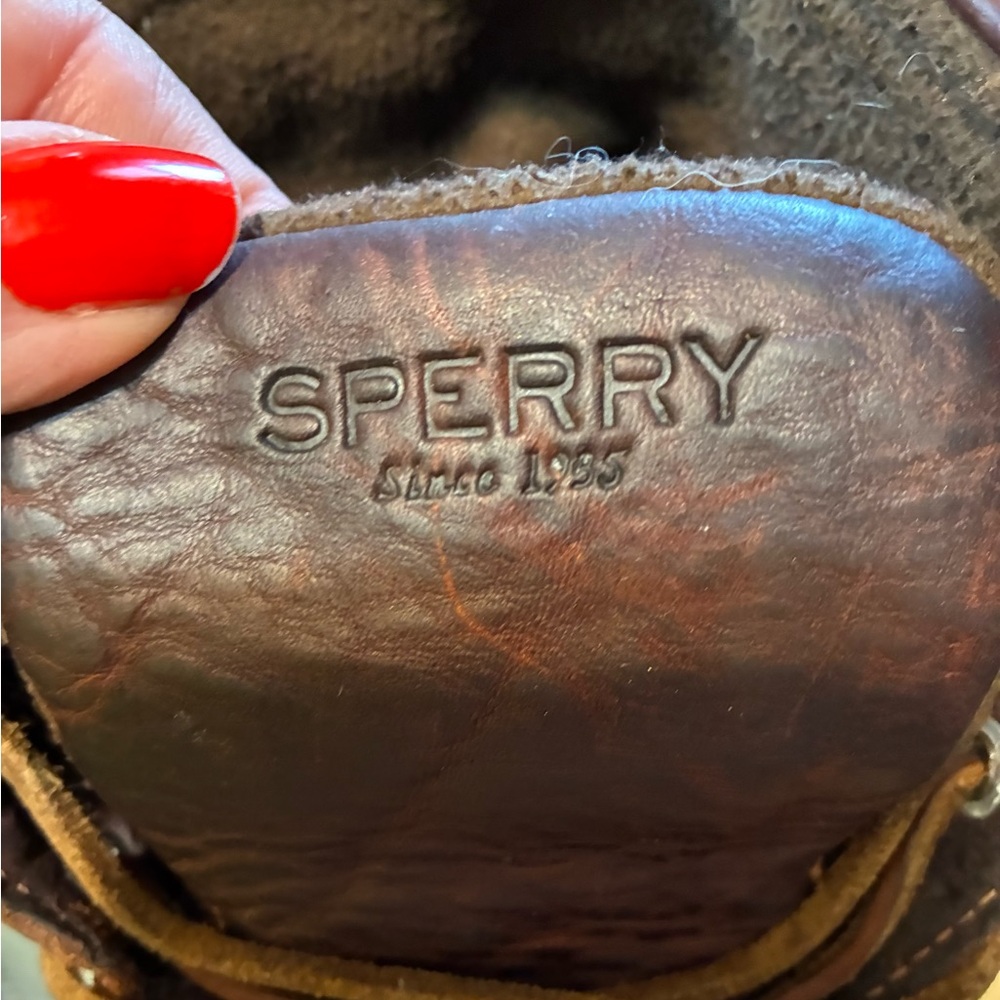 Ladies Sperry Brown Leather Water resistant Boots-10 - Picture 5 of 7